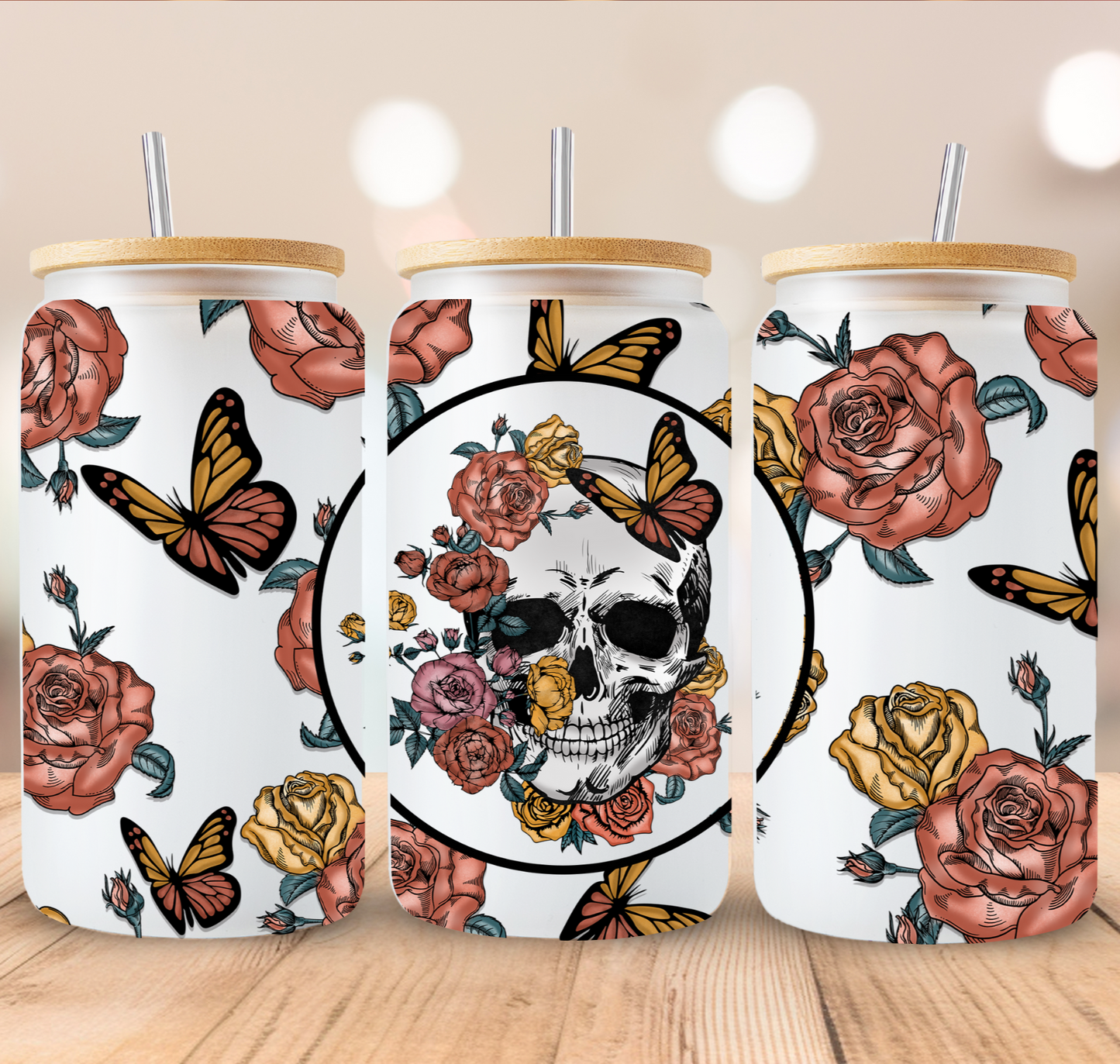 Skellie Roses and Butterflies 16oz