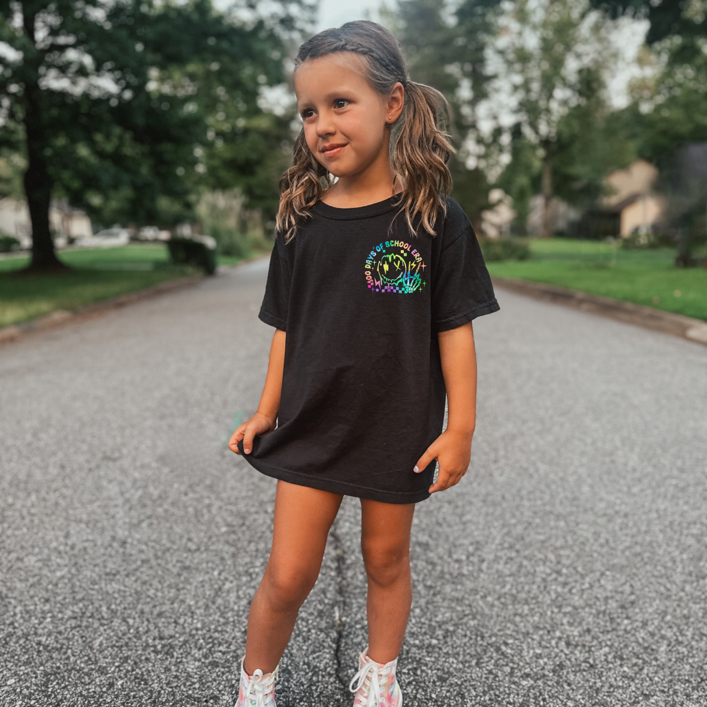 100 Days of School Era COLOR Youth Graphic Tee