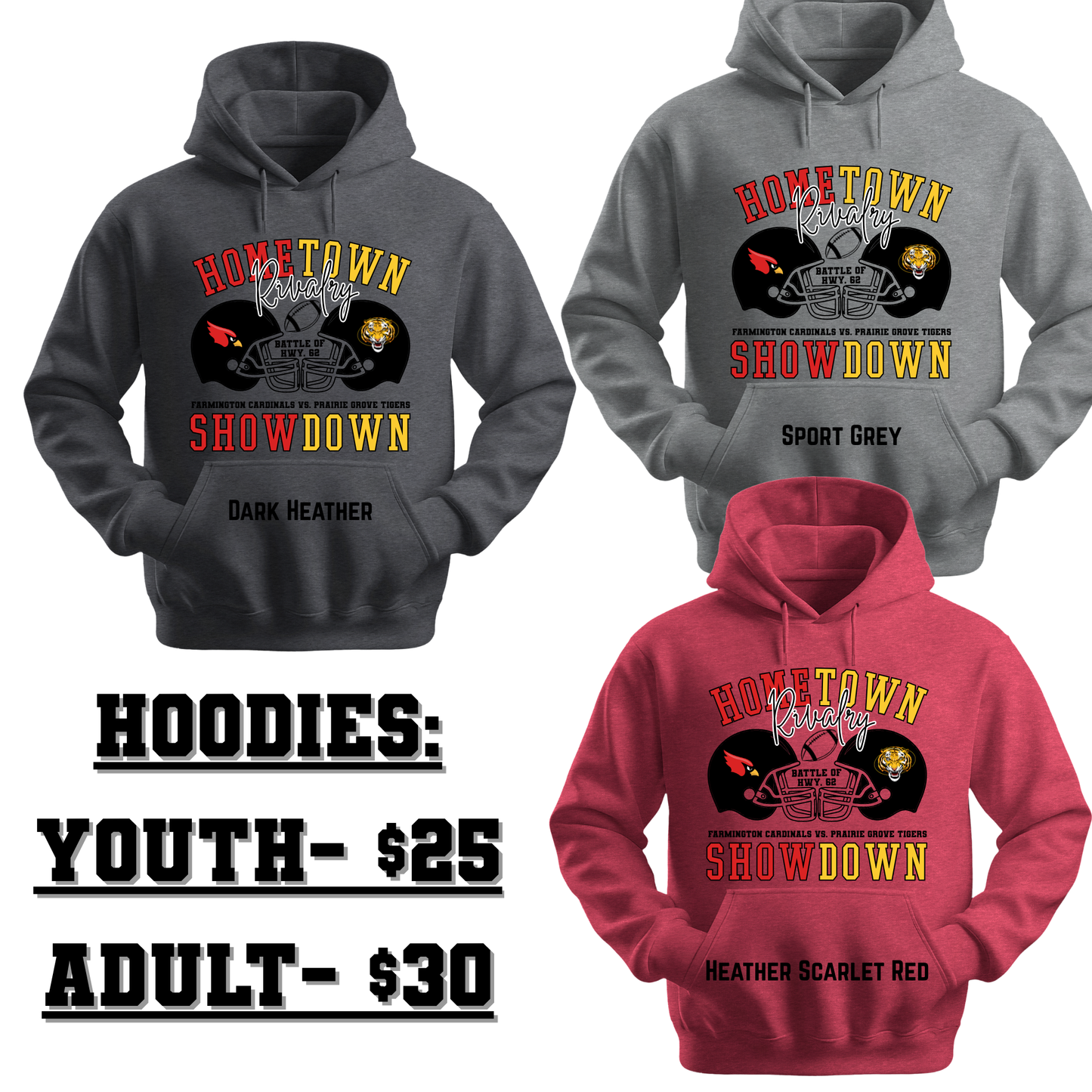 Hometown Rivalry Showdown Apparel (Farmington vs Prairie Grove 2025)