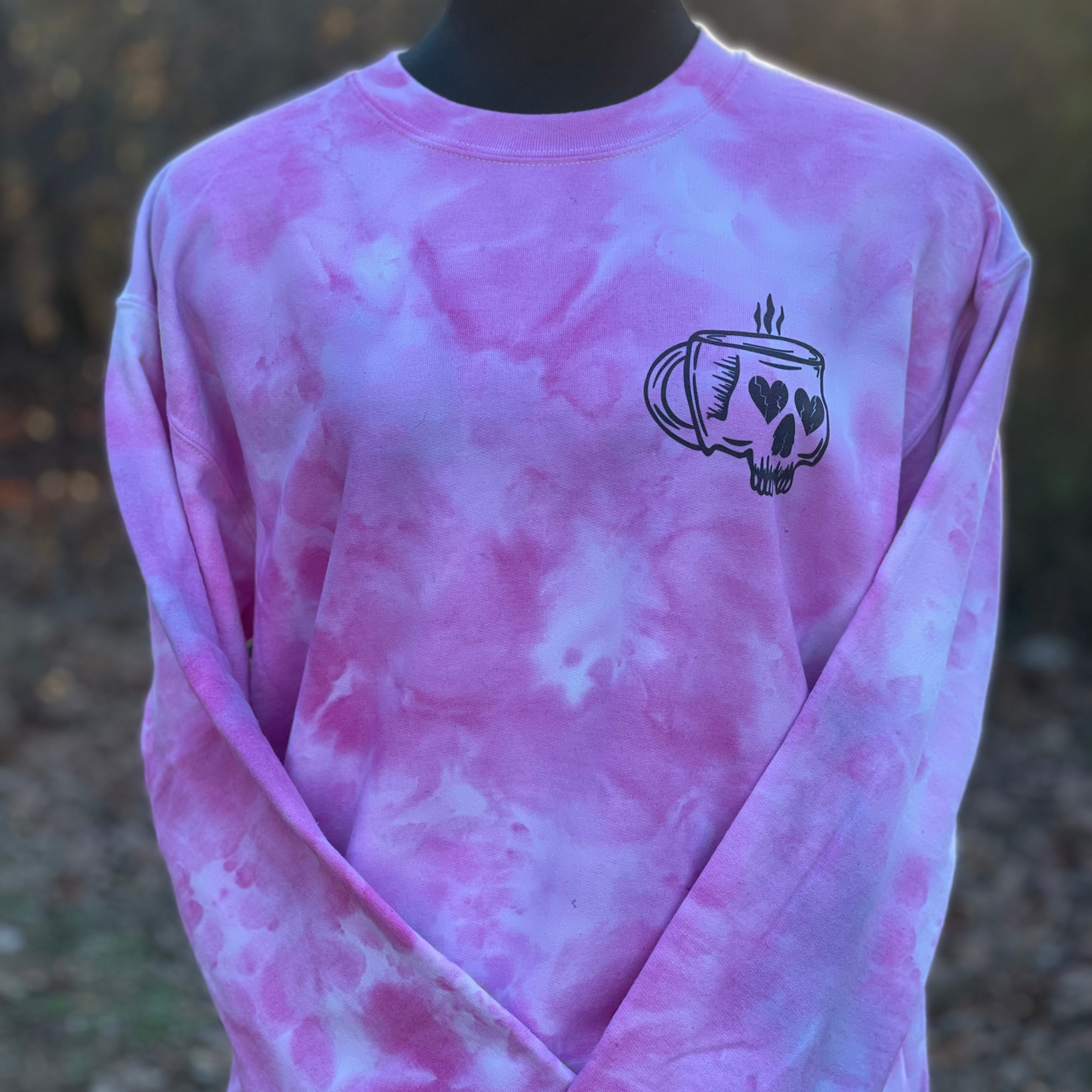 ANTI CUPID COFFEE CO GRAPHIC HAND DYED CREW