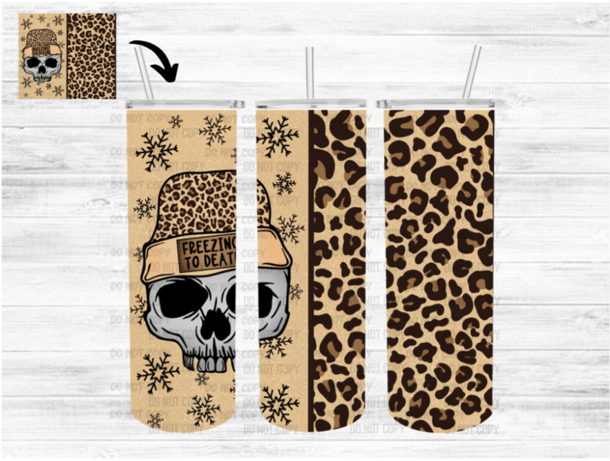 Leopard Freezing To Death Insulated Tumbler