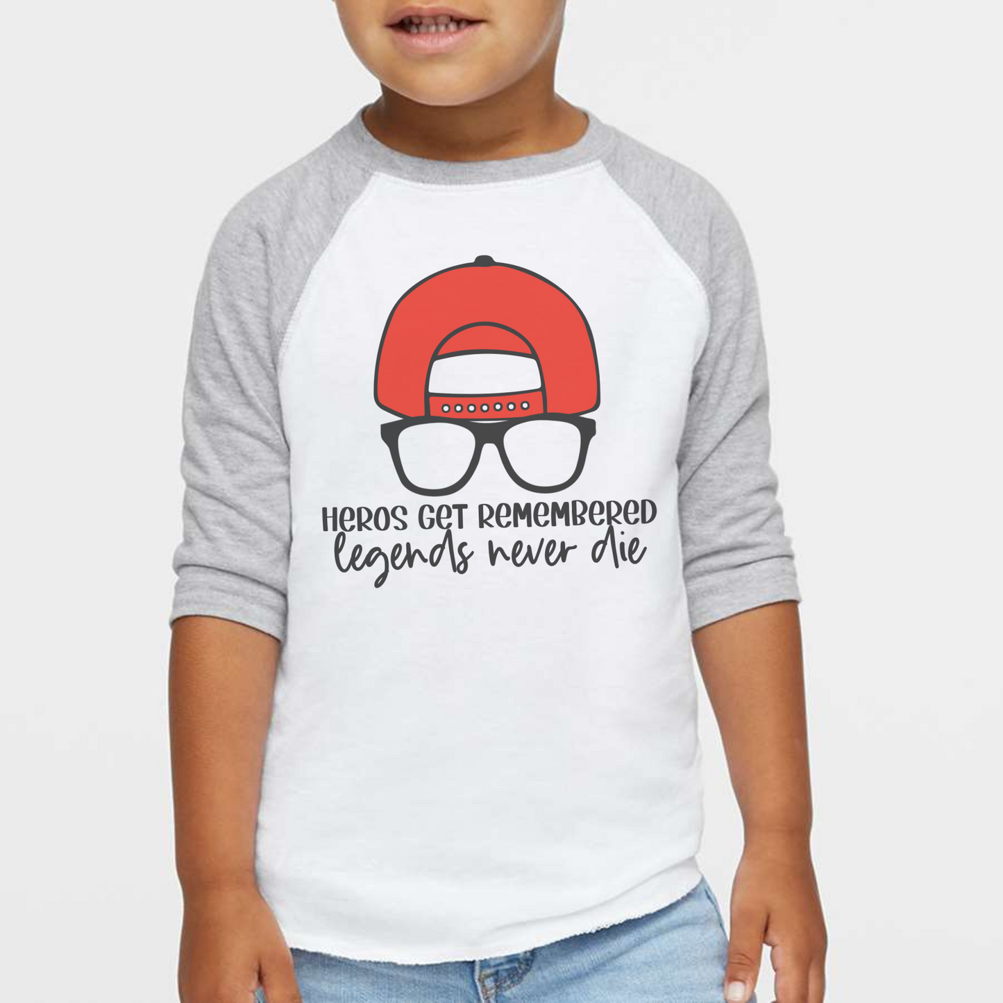 LEGENDS NEVER DIE YOUTH 3/4 SLEEVE Graphic Tee