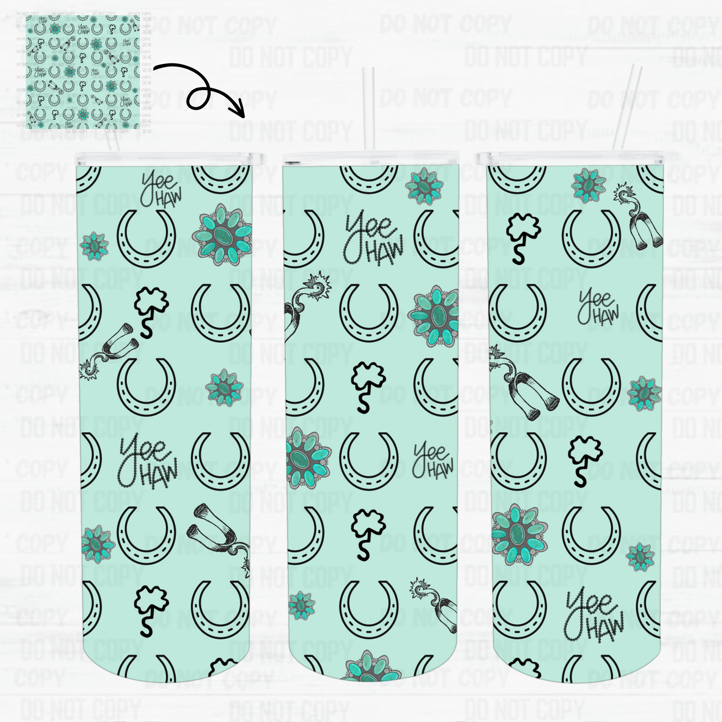 Mint Boho Insulated Tumbler
