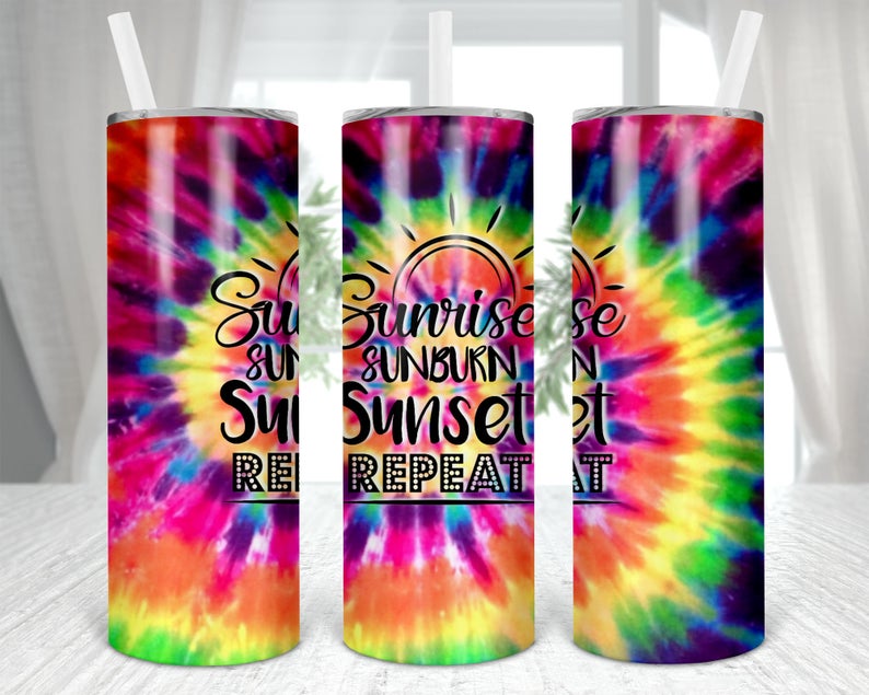 SUNRISE SUNBURN SUNSET REPEAT TIE DYE