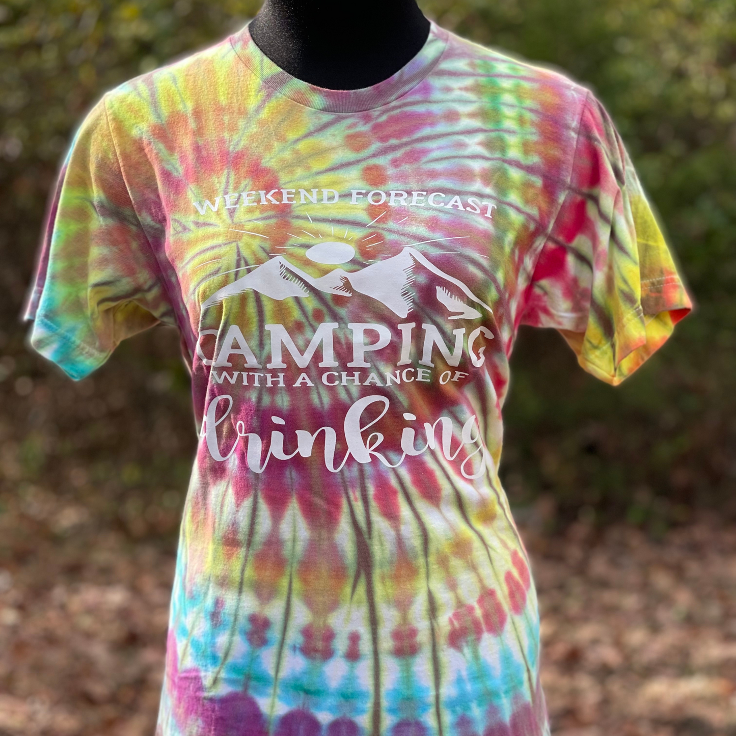 WEEKEND FORECAST- DRINKING TIE DYE GRAPHIC CREW