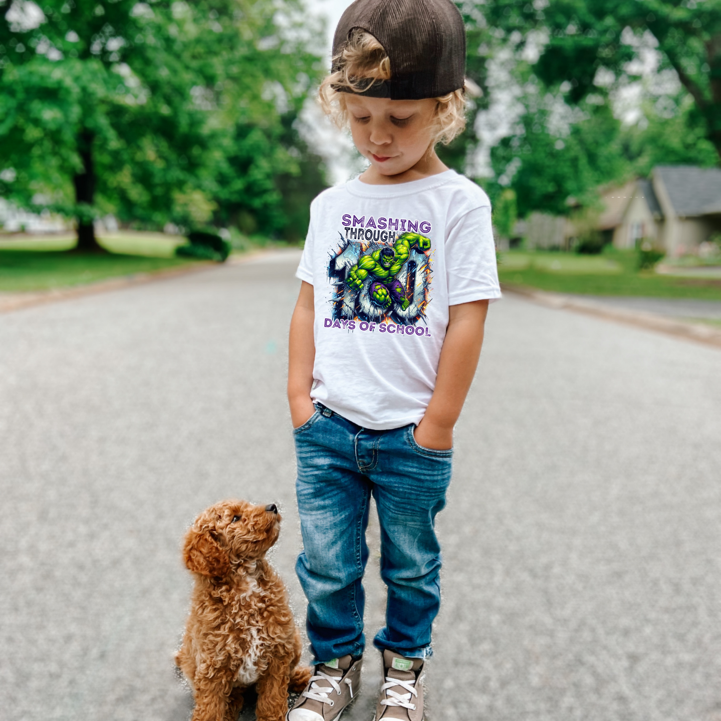 Smashing Through 100 Days Youth Graphic Tee