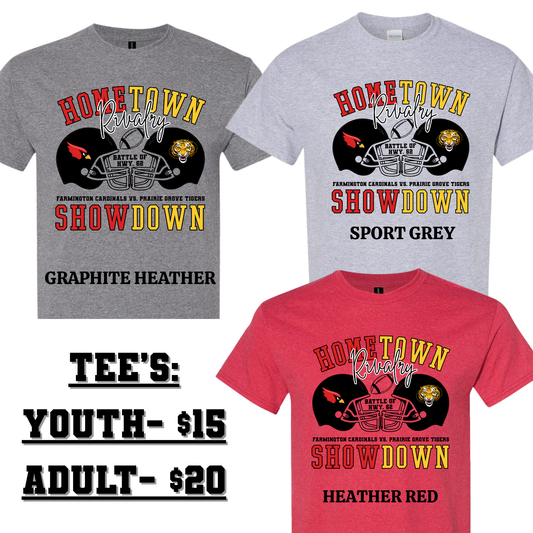 Hometown Rivalry Showdown Apparel (Farmington vs Prairie Grove 2025)