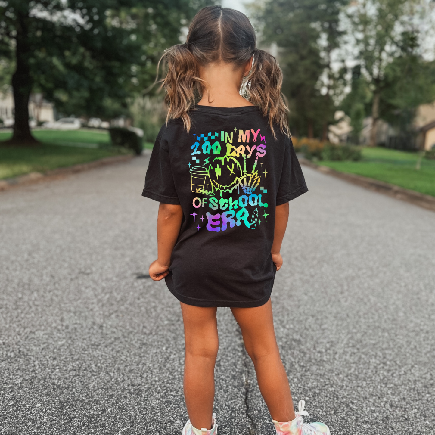 100 Days of School Era COLOR Youth Graphic Tee