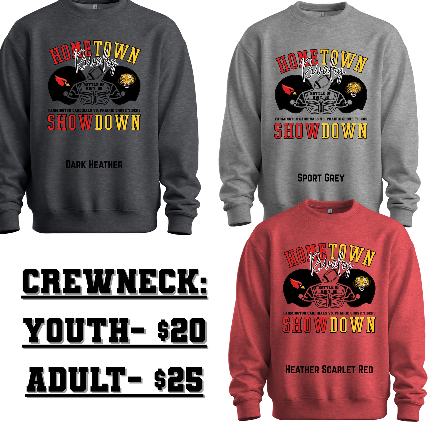 Hometown Rivalry Showdown Apparel (Farmington vs Prairie Grove 2025)