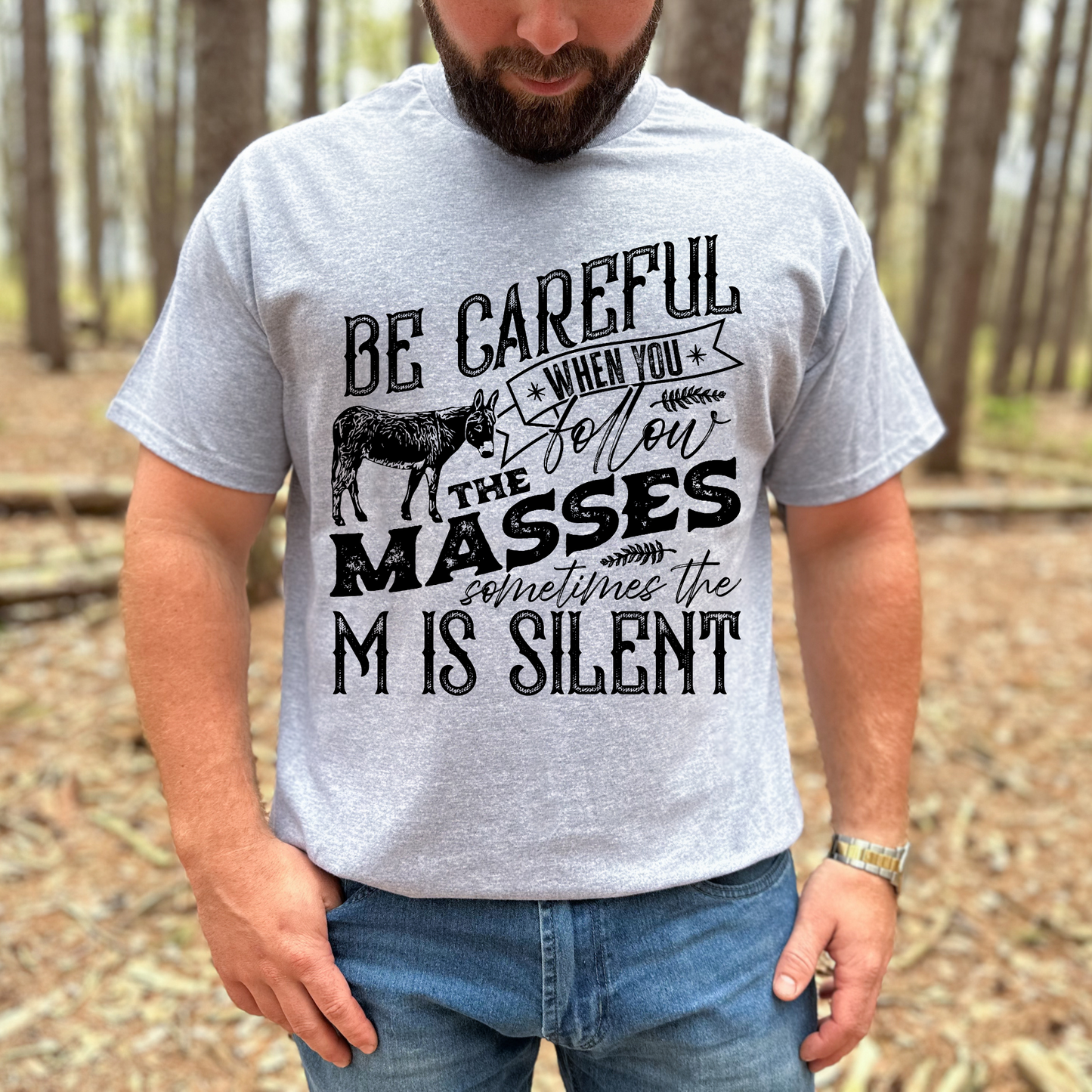 Don't Follow The Masses-S. Grey Graphic Tee