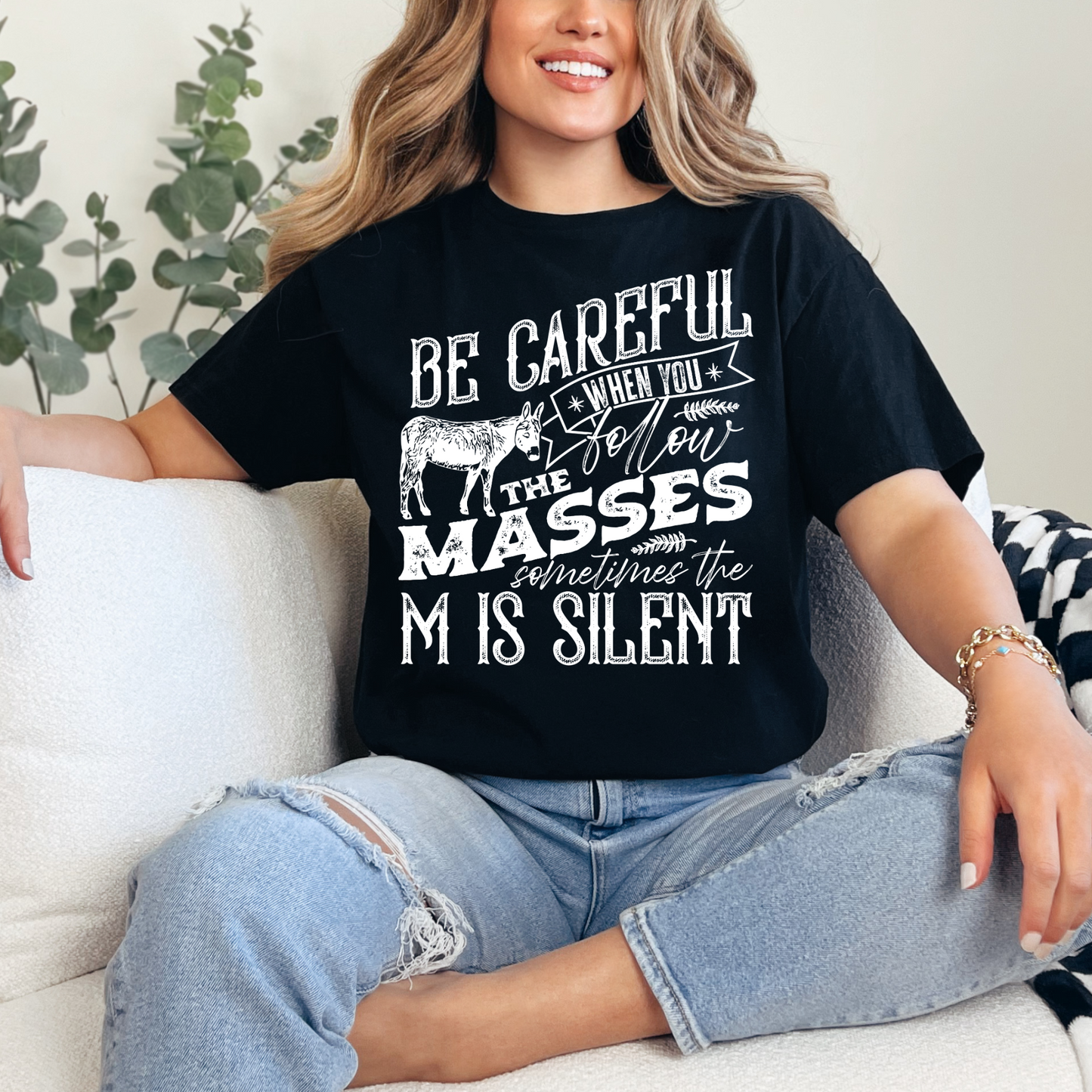 Don't Follow The Masses-Black Graphic Tee