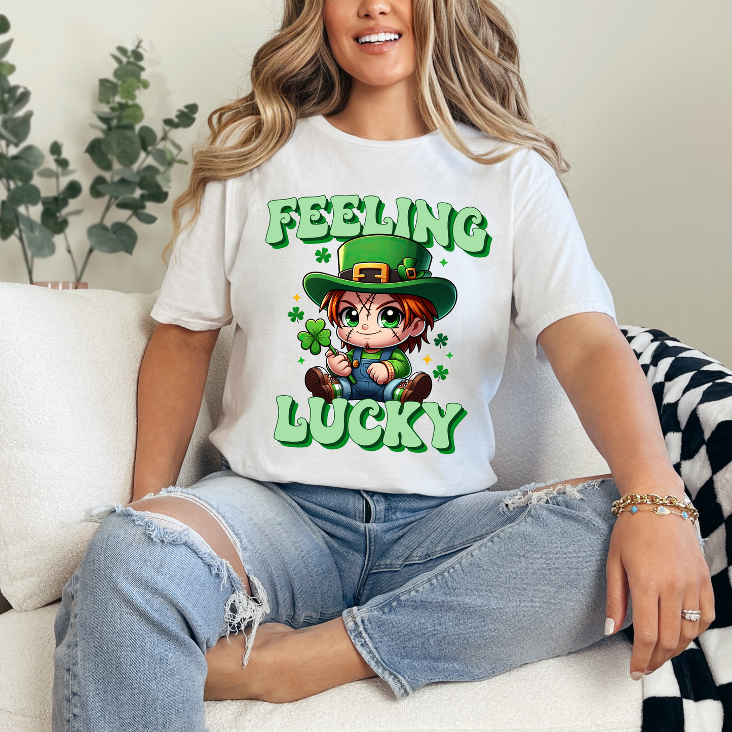 Feeling Lucky Graphic Tee-CHUCKY