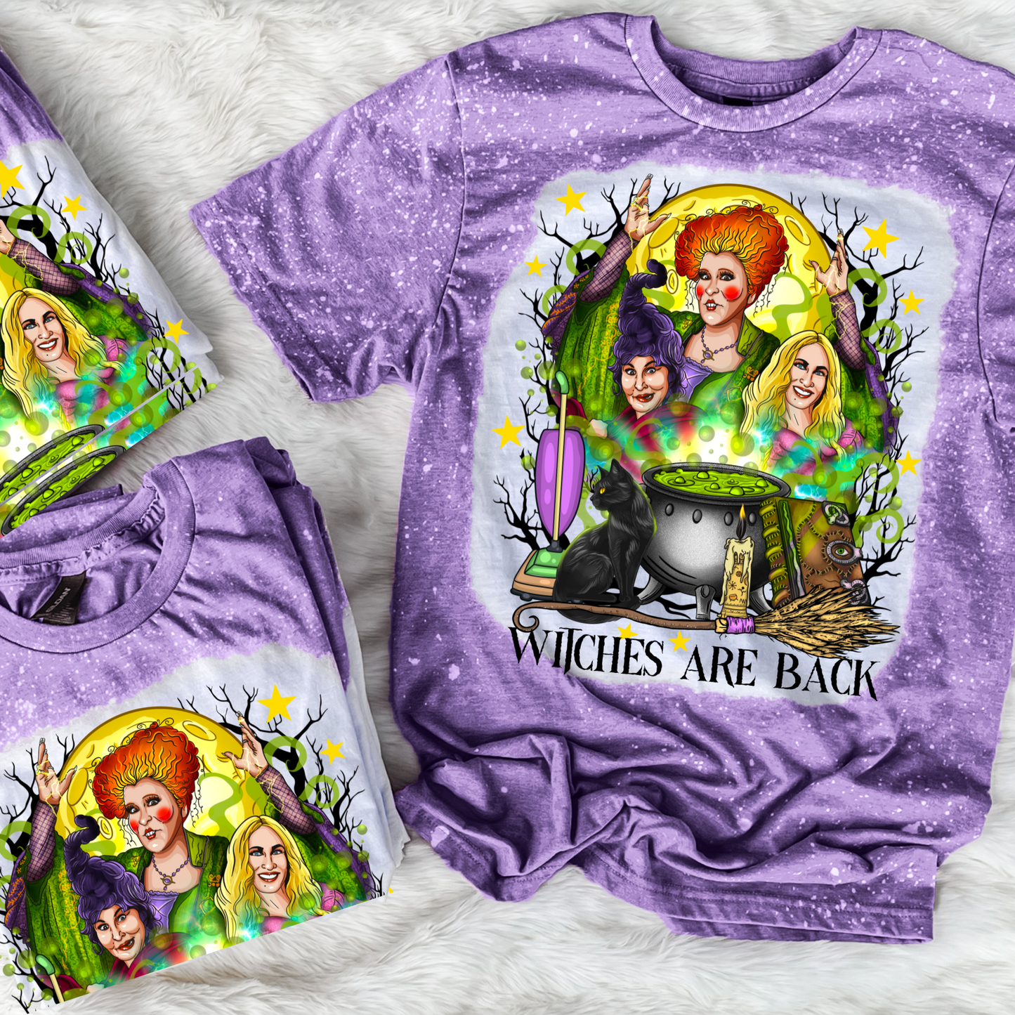 Witches Are Back Bleached Graphic Tee