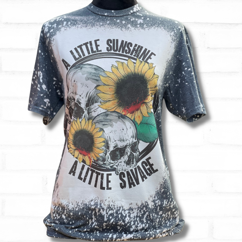 A Little Savage Bleached Graphic Tee-YOUTH