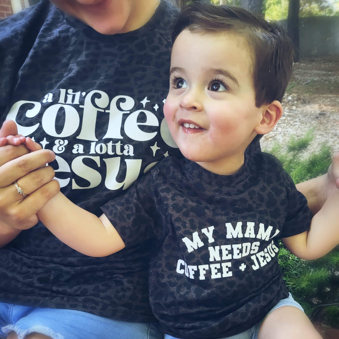 Mama Needs Coffee + Jesus Graphic Tee