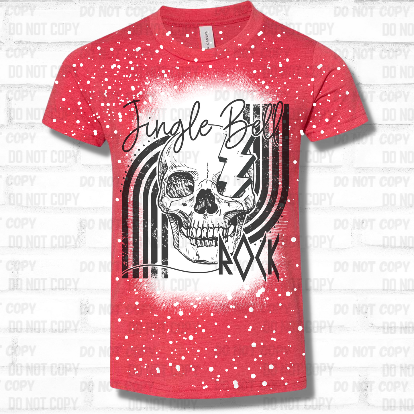 Jingle Bell Rock Youth Bleached Graphic Tee