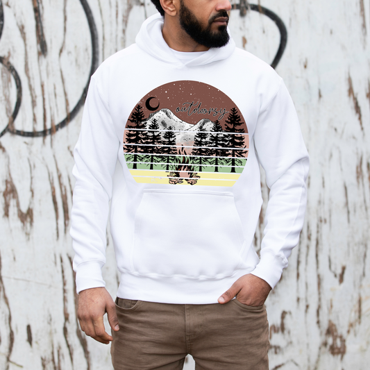 OUTDOORSY COLOR GRAPHIC HOODIE
