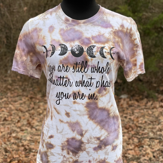 STILL WHOLE MOON PHASES TIE DYE GRAPHIC TEE
