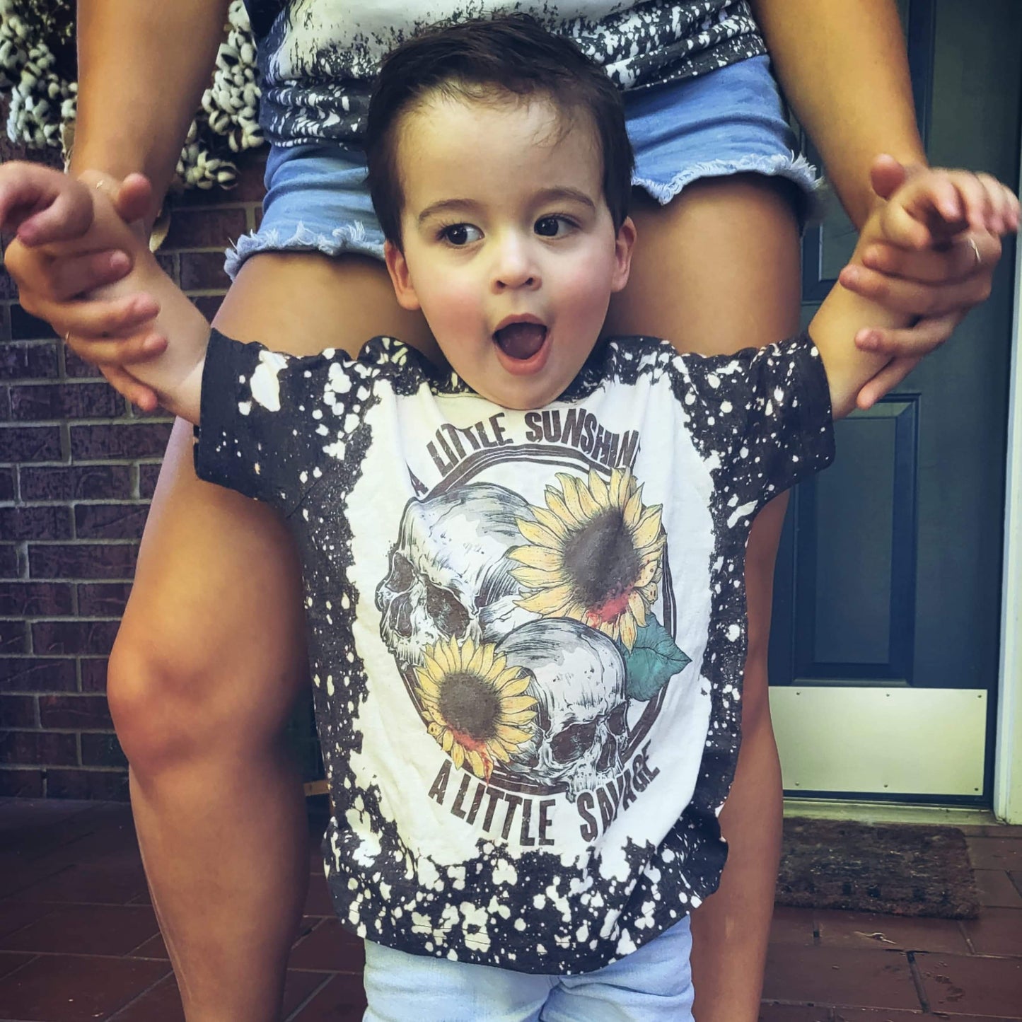 A Little Savage Bleached Graphic Tee-YOUTH