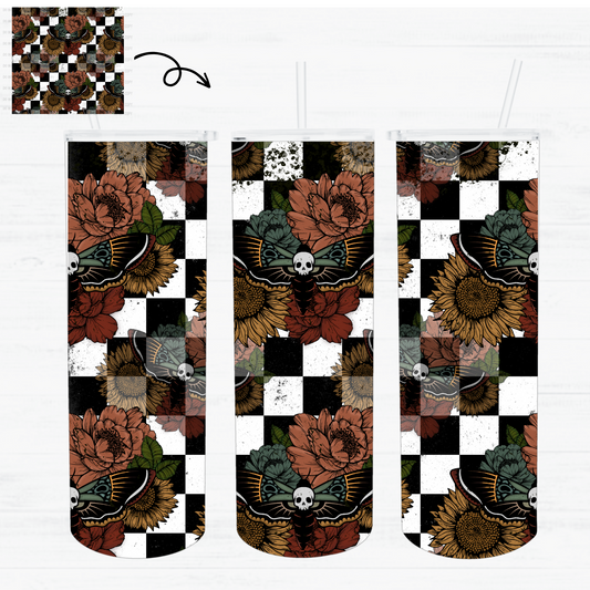 Boho Death Moth Insulated Tumbler